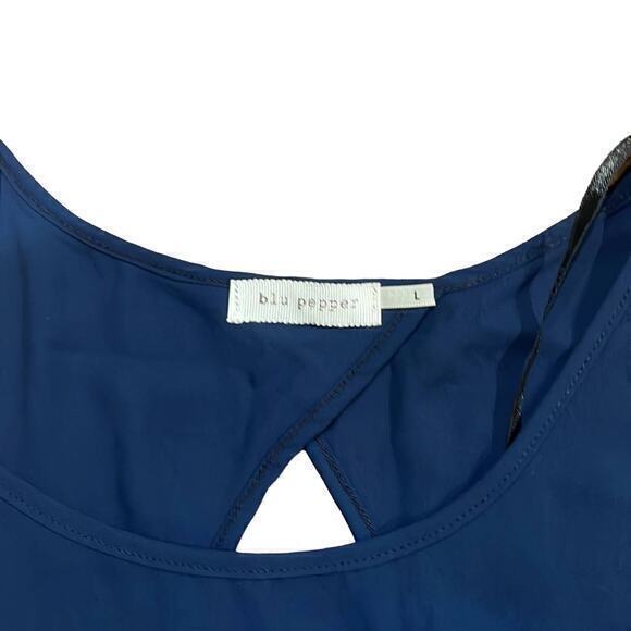 Blu Pepper High Low Sequin Sleeve Tank - Picture 6 of 6